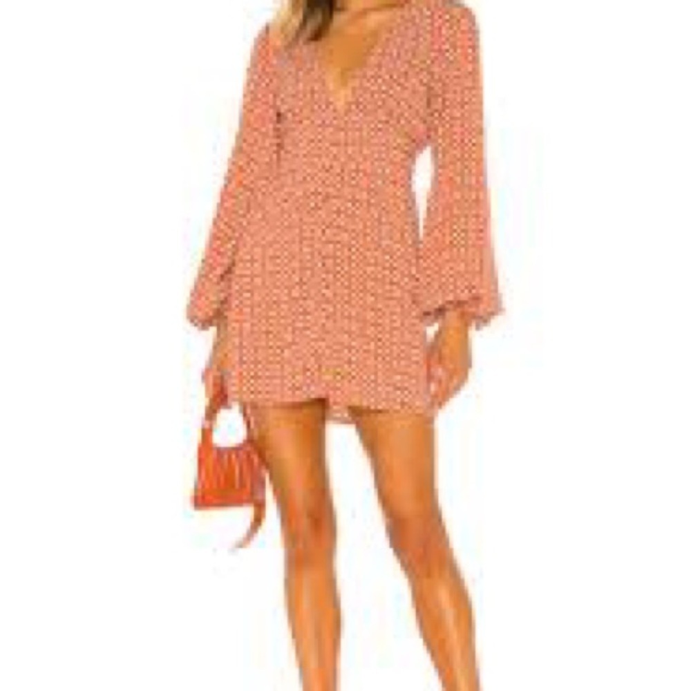 House of Harlow 1960 Orange Long Sleeve Dress